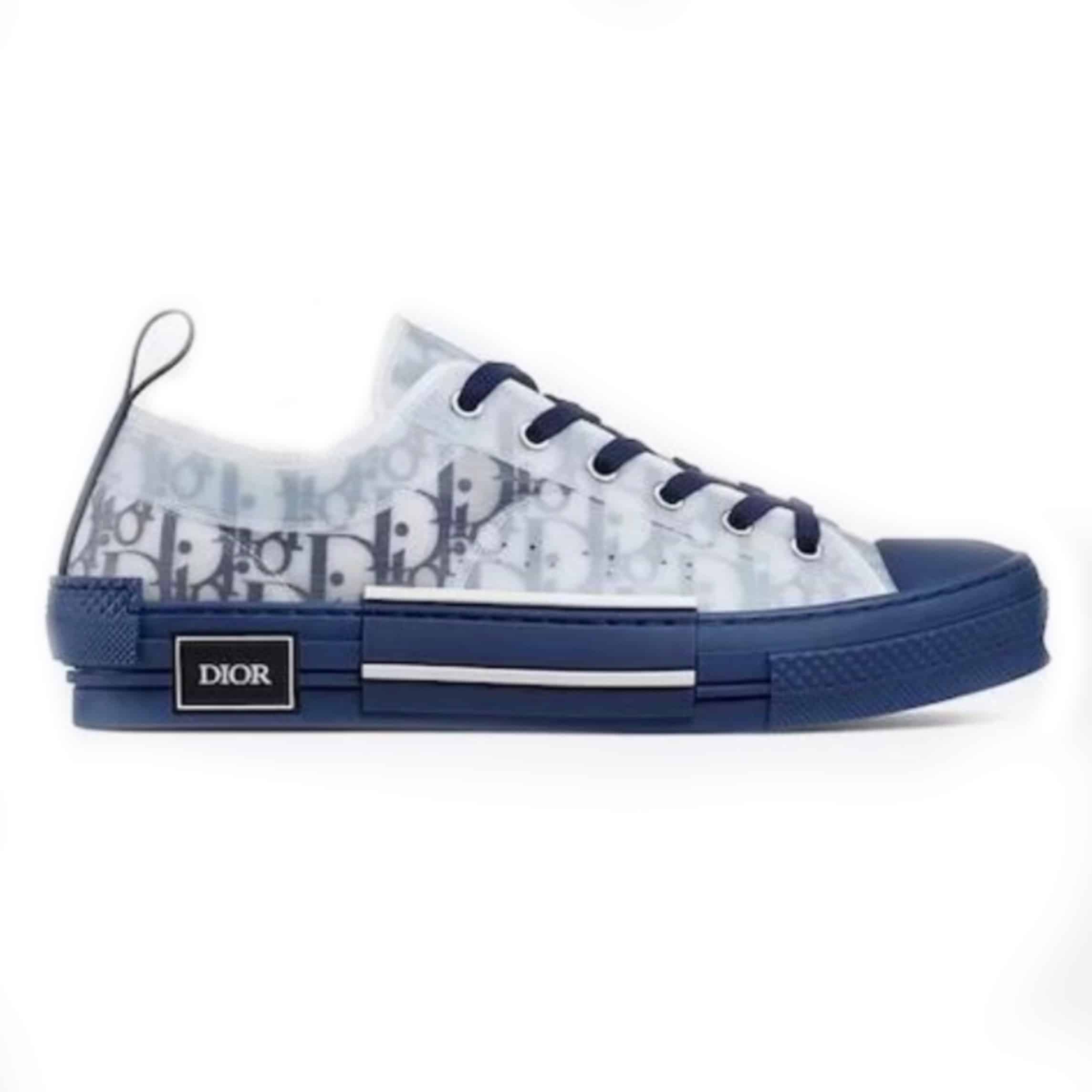 DIOR B23 LOW-TOP SNEAKER IN BLUE DIOR OBLIQUE - CD28