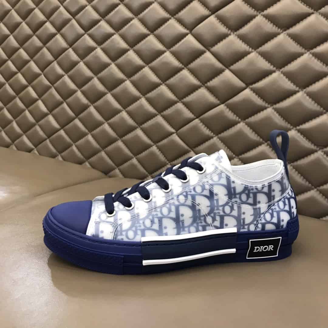 DIOR B23 LOW-TOP SNEAKER IN BLUE DIOR OBLIQUE - CD28