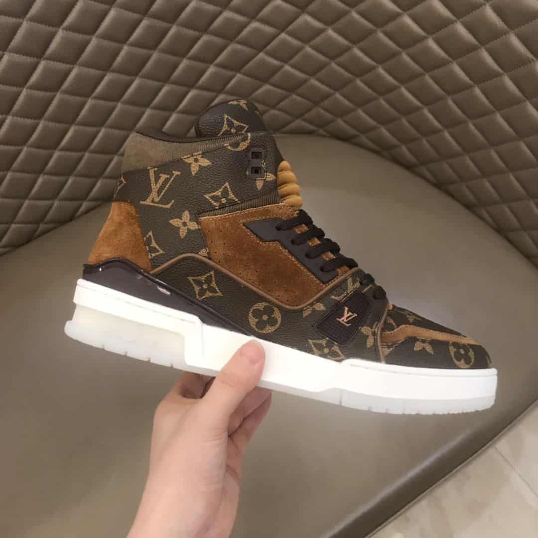LOUIS VUITTON HIGH TOP TRAINER SNEAKER - LV101
