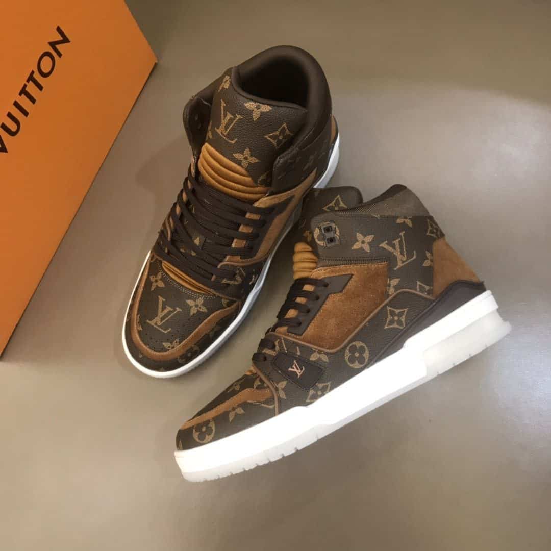 LOUIS VUITTON HIGH TOP TRAINER SNEAKER - LV101