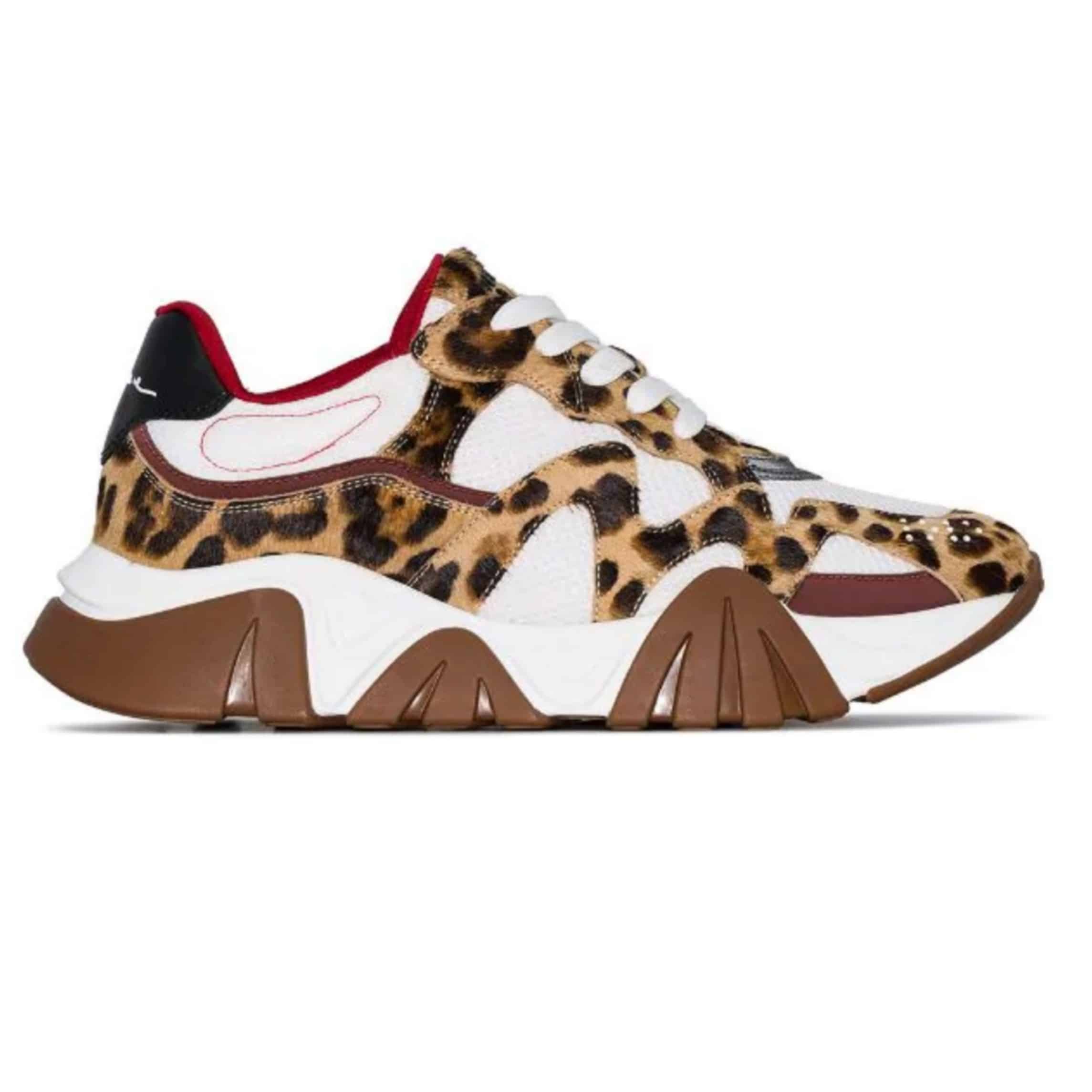 VERSACE LEOPARD PRINT SNEAKERS