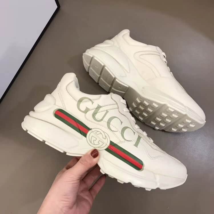 GUCCI RHYTON LEATHER SNEAKER - GC55