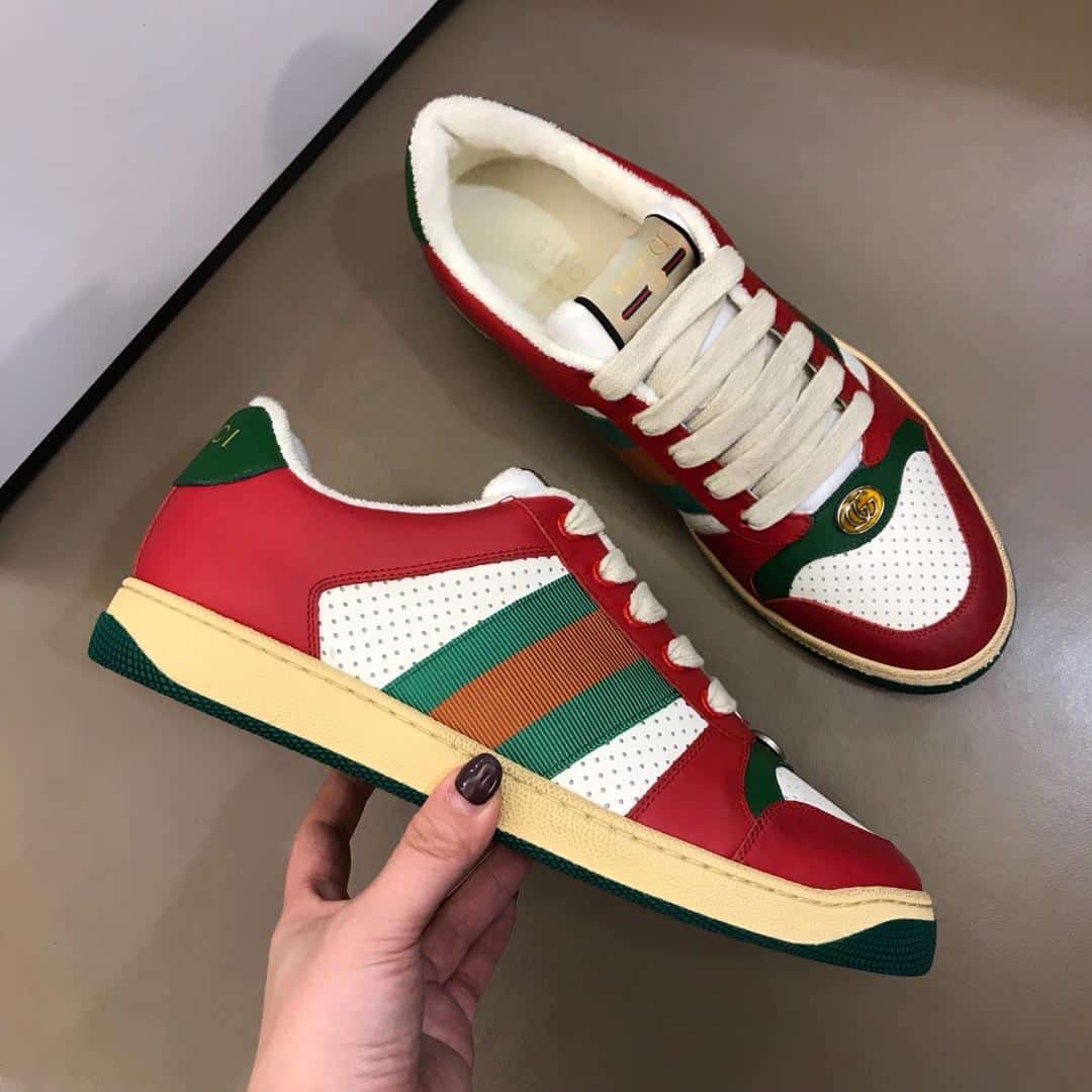 GUCCI SCREENER LEATHER SNEAKER - GC52