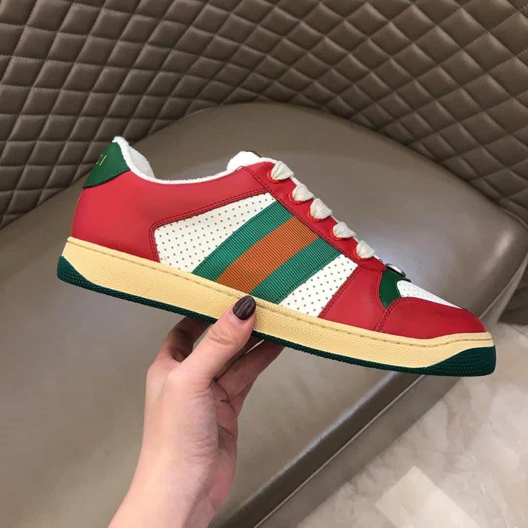 GUCCI SCREENER LEATHER SNEAKER - GC52