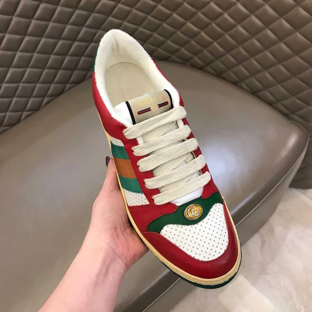 GUCCI SCREENER LEATHER SNEAKER - GC52