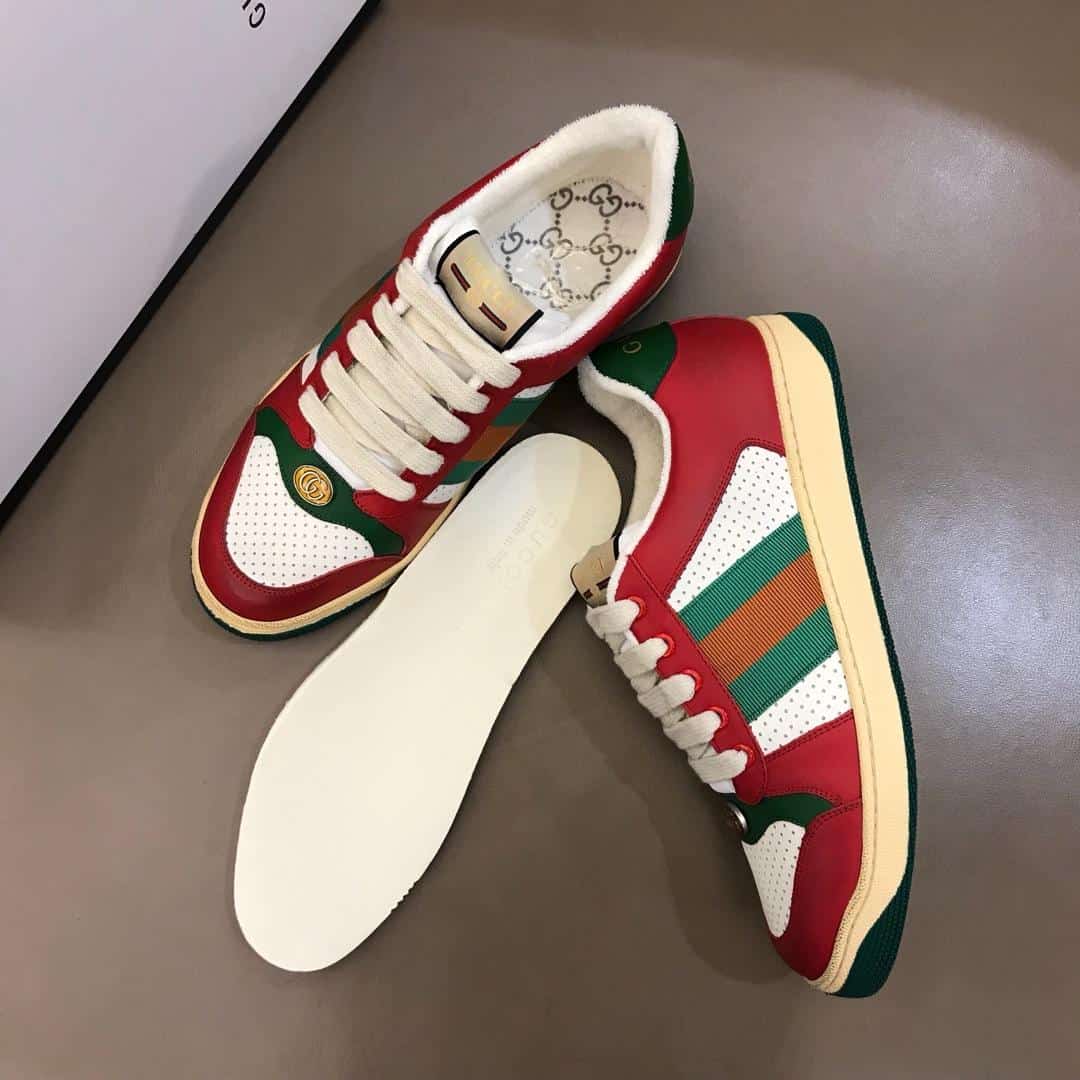 GUCCI SCREENER LEATHER SNEAKER - GC52