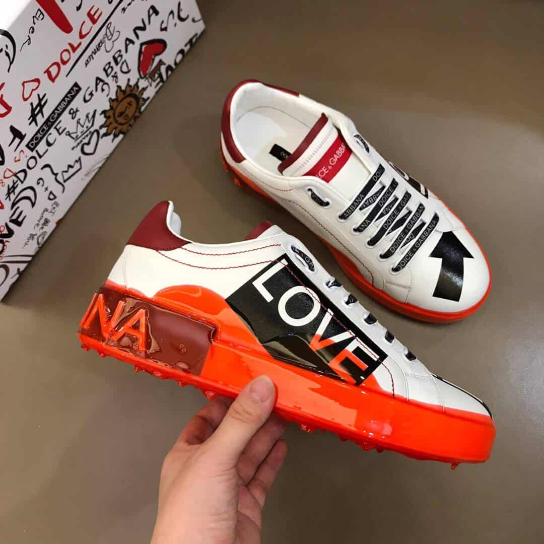 DOLCE & GABBANA PORTOFINO MELT SNEAKERS IN PRINTED NAPPA CALFSKIN - DG16