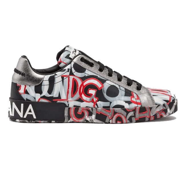 DOLCE & GABBANA PORTOFINO SNEAKERS IN PRINTED NAPPA CALFSKIN - DG8