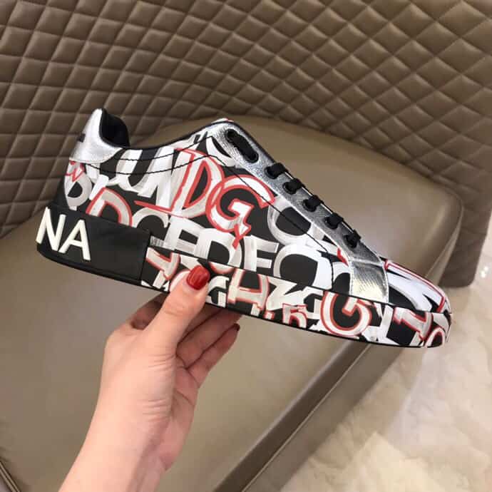 DOLCE & GABBANA PORTOFINO SNEAKERS IN PRINTED NAPPA CALFSKIN - DG8