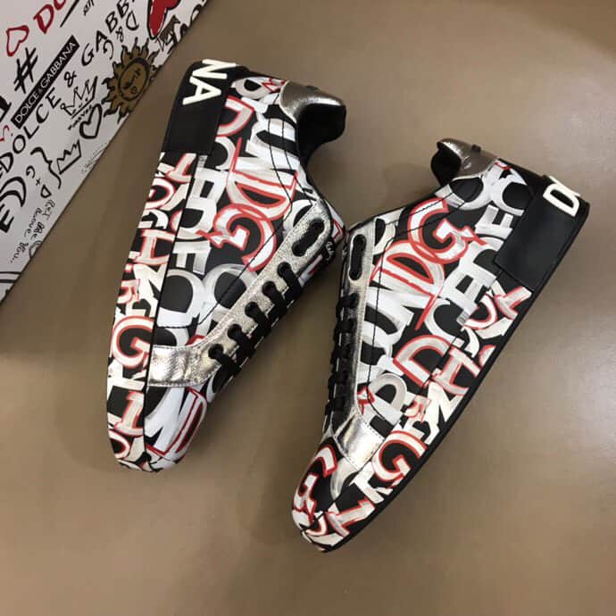 DOLCE & GABBANA PORTOFINO SNEAKERS IN PRINTED NAPPA CALFSKIN - DG8