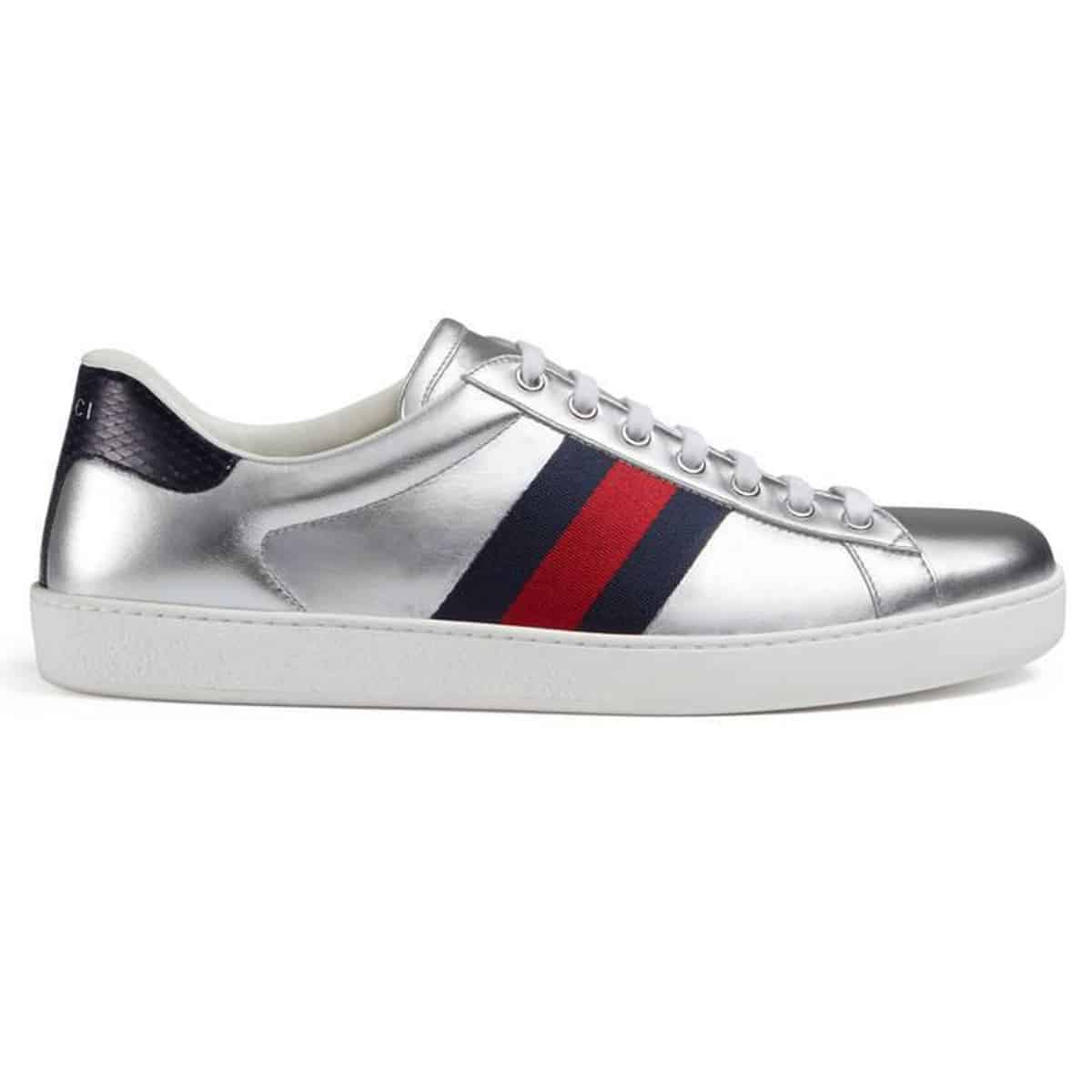 GUCCI ACE SLIVER SNEAKER - GC39