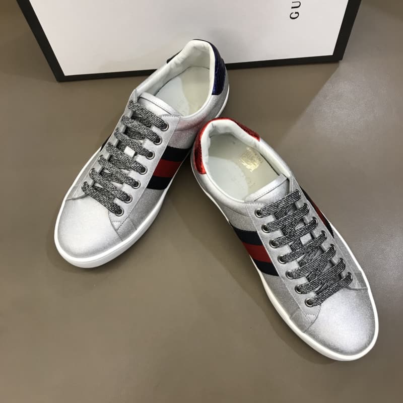 GUCCI ACE SLIVER SNEAKER - GC39