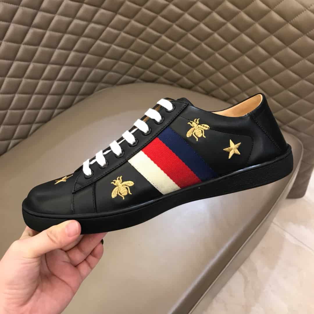 GUCCI BLACK BEE STAR WEB RED WHITE BLUE - GC36