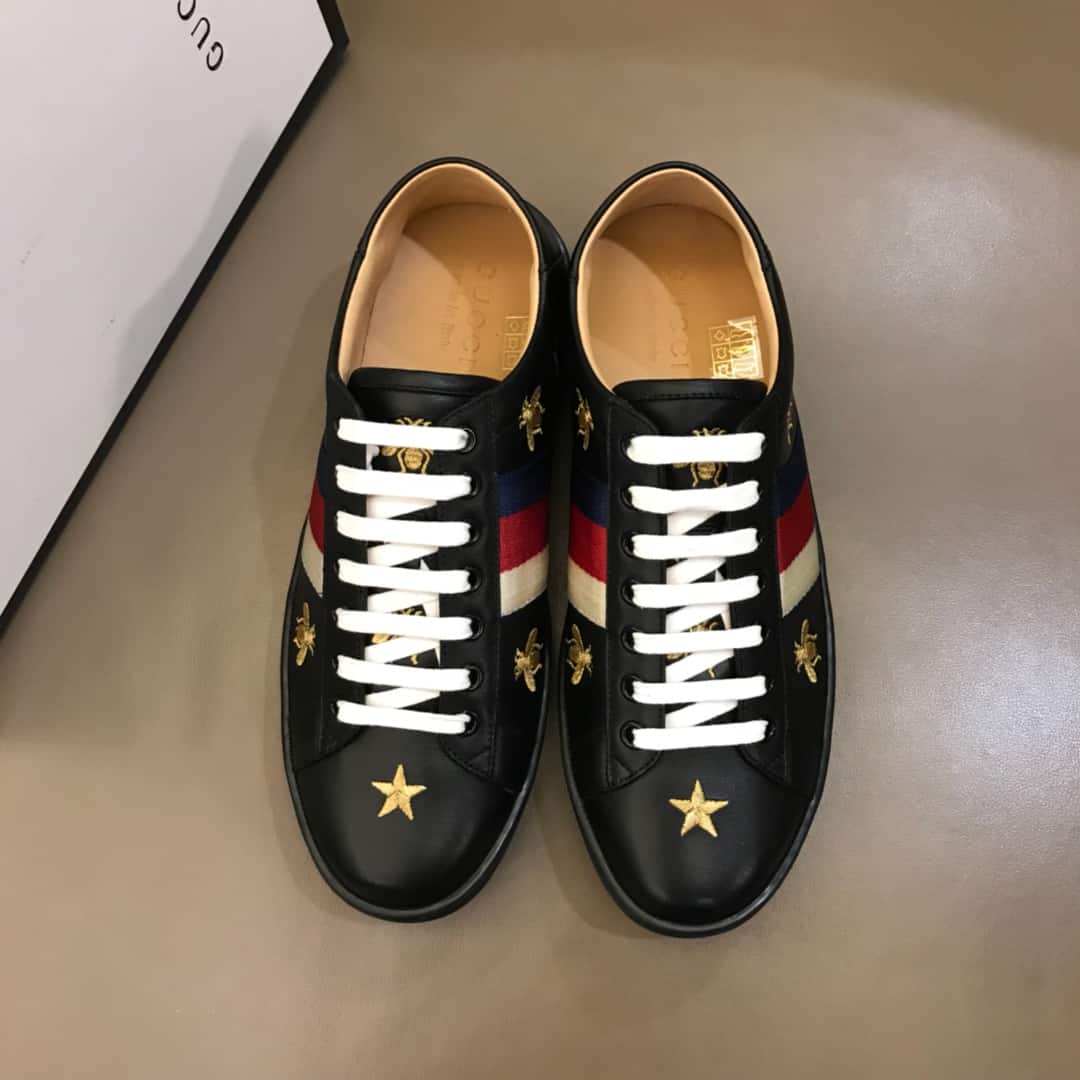 GUCCI BLACK BEE STAR WEB RED WHITE BLUE - GC36