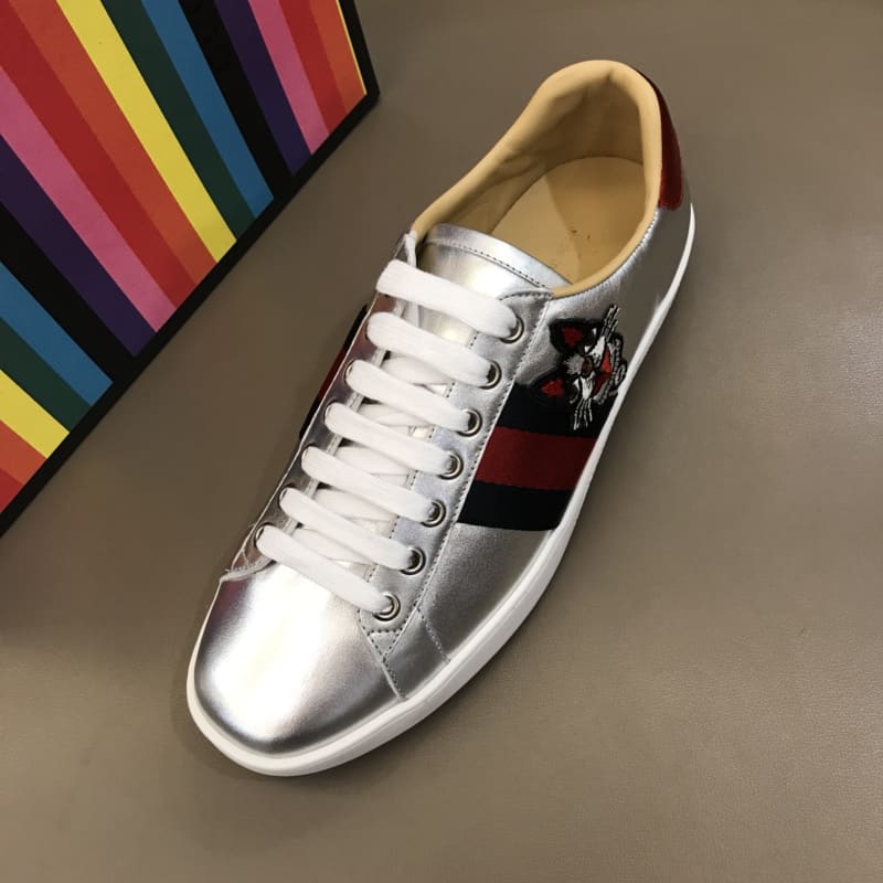 GUCCI METALLIC ACE EMBROIDERED SNEAKER - GC29