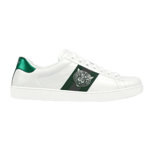 GUCCI TIGER ACE EMBROIDERED SNEAKER WHITE - GC27