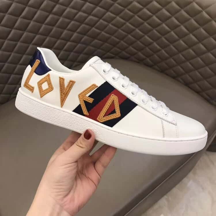 GUCCI ACE EMBROIDERED SNEAKER