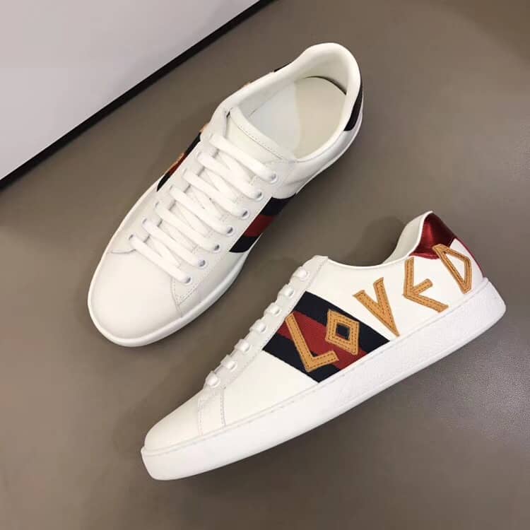 GUCCI ACE EMBROIDERED SNEAKER