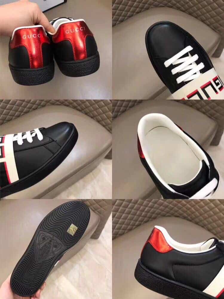 GUCCI STRIPE LEATHER SNEAKER - GC4