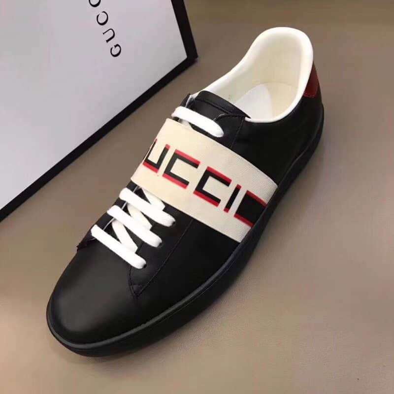 GUCCI STRIPE LEATHER SNEAKER - GC4