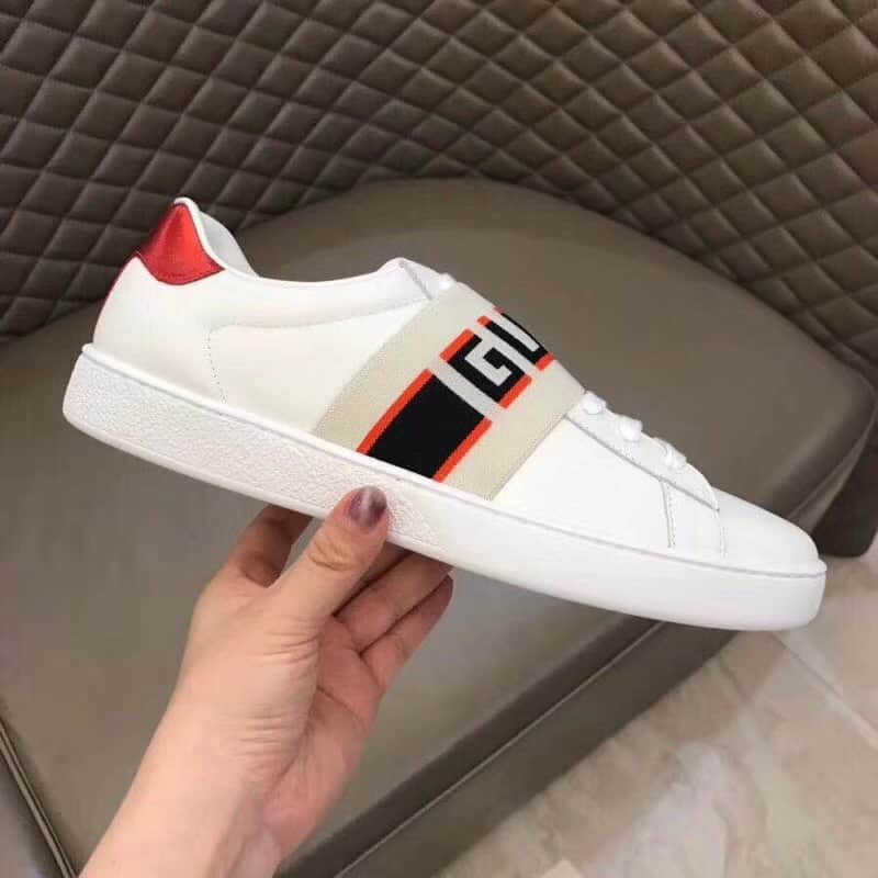 GUCCI STRIPE LEATHER SNEAKER - GC3