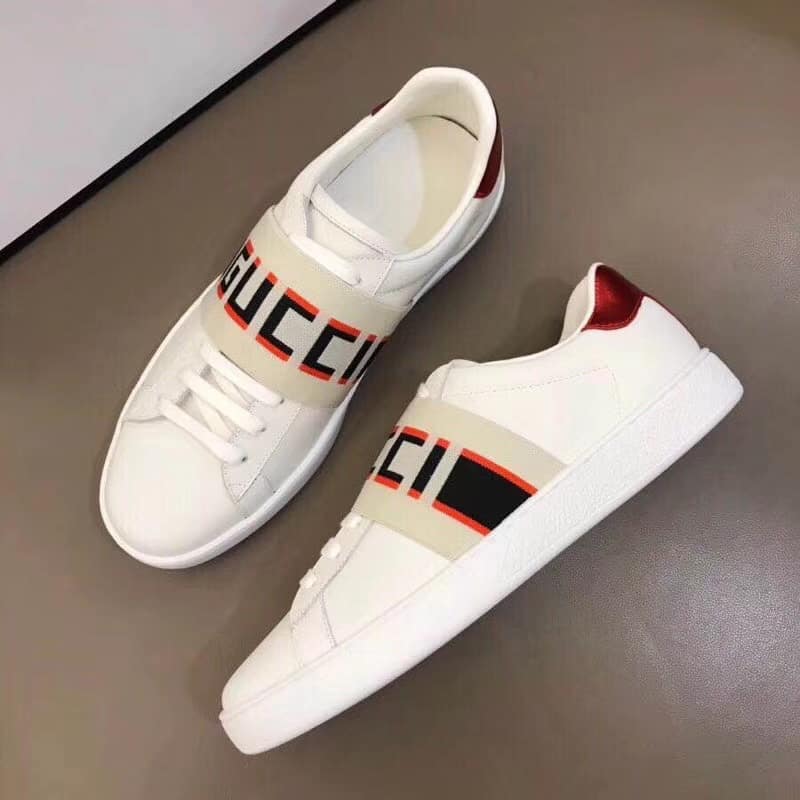GUCCI STRIPE LEATHER SNEAKER - GC3