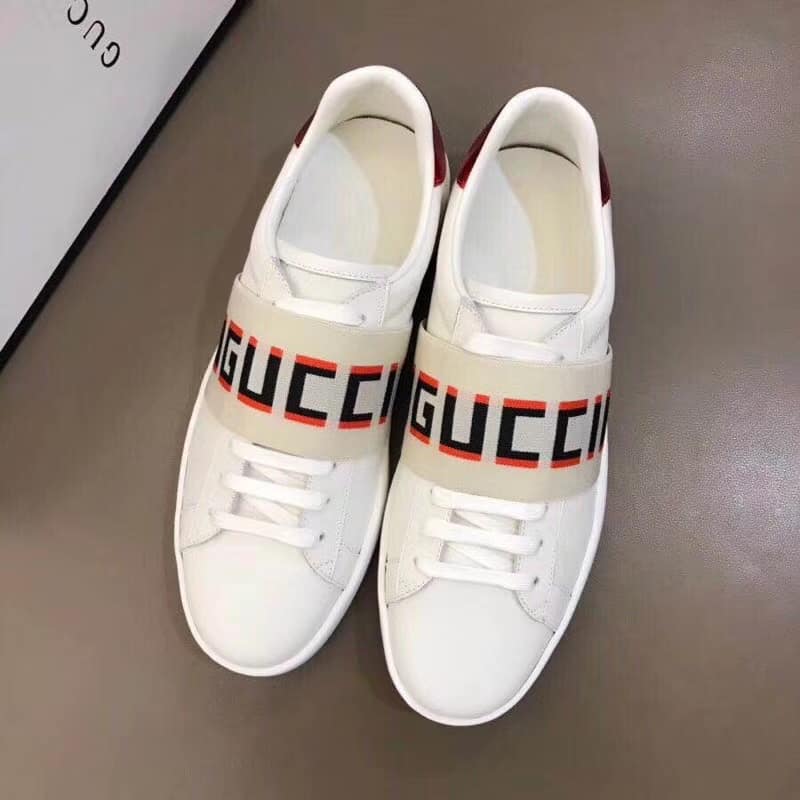 GUCCI STRIPE LEATHER SNEAKER - GC3