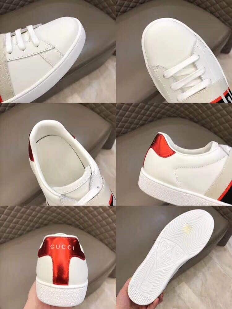 GUCCI STRIPE LEATHER SNEAKER - GC3