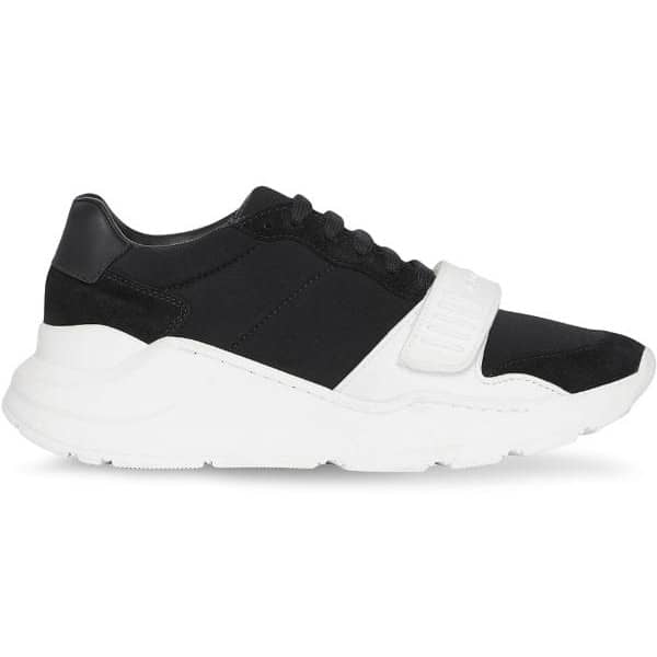 BURBERRY SUEDE AND NEOPRENE HIGH-TOP SNEAKERS - BBR20