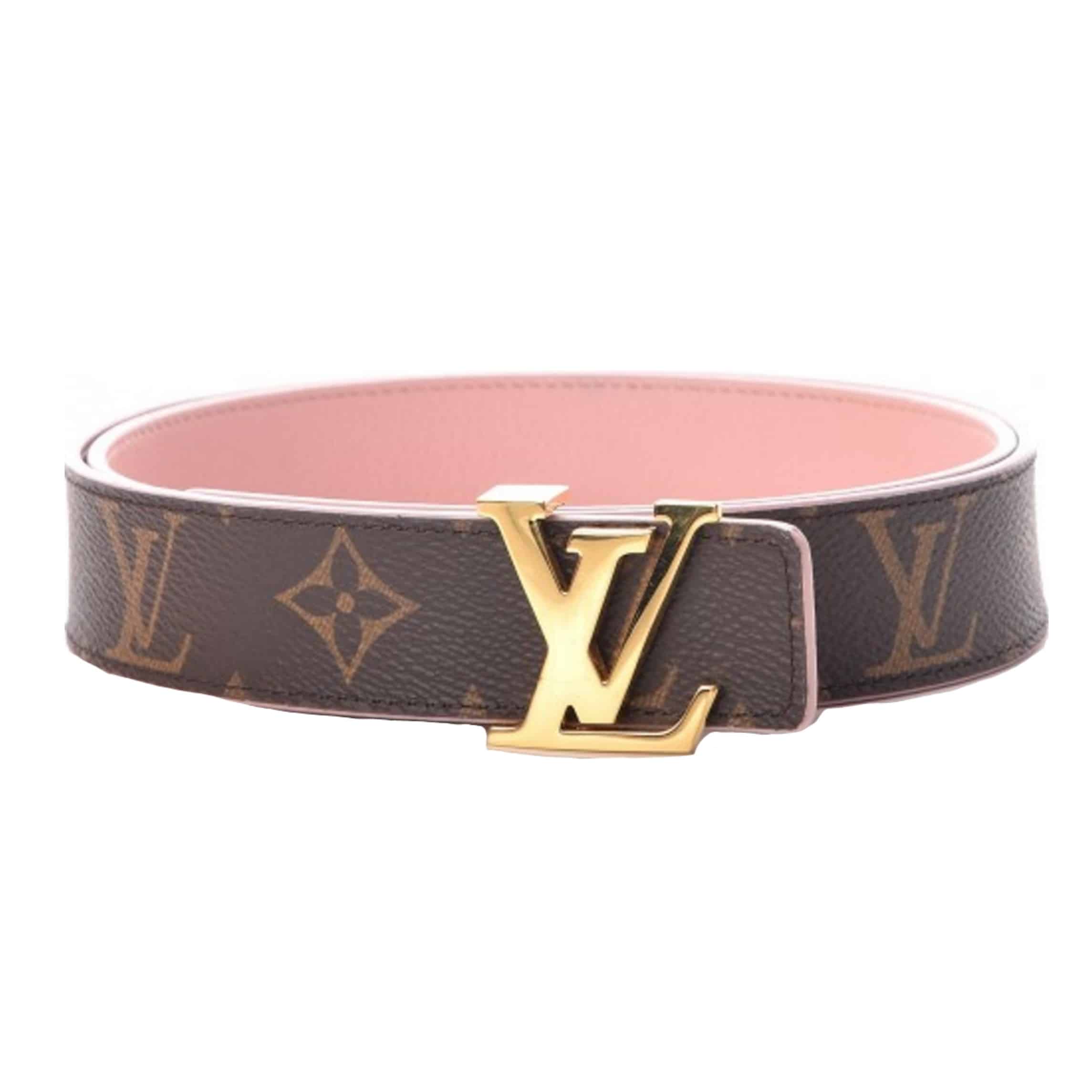 LOUIS VUITTON BELT LV INITIALES REVERSIBLE MONOGRAM ROSE POUDRE - B33