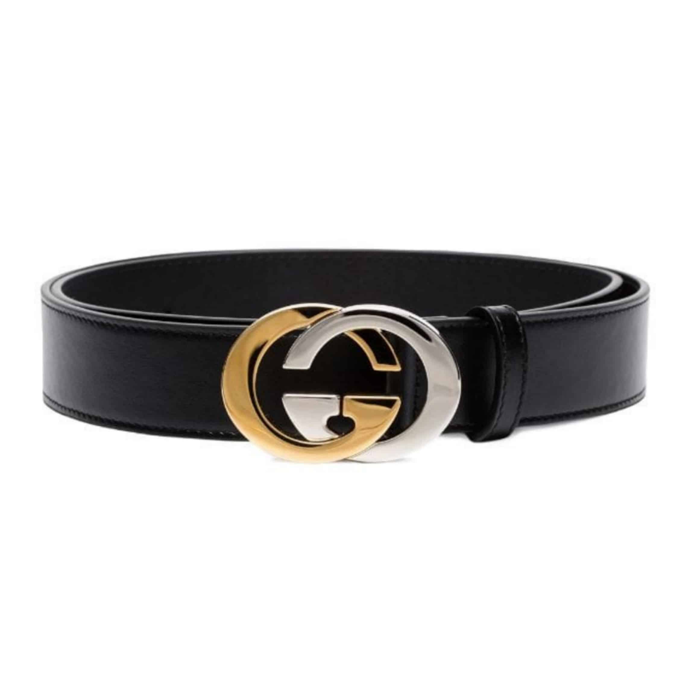 GUCCI GG LEATHER LOGO BELT - B6