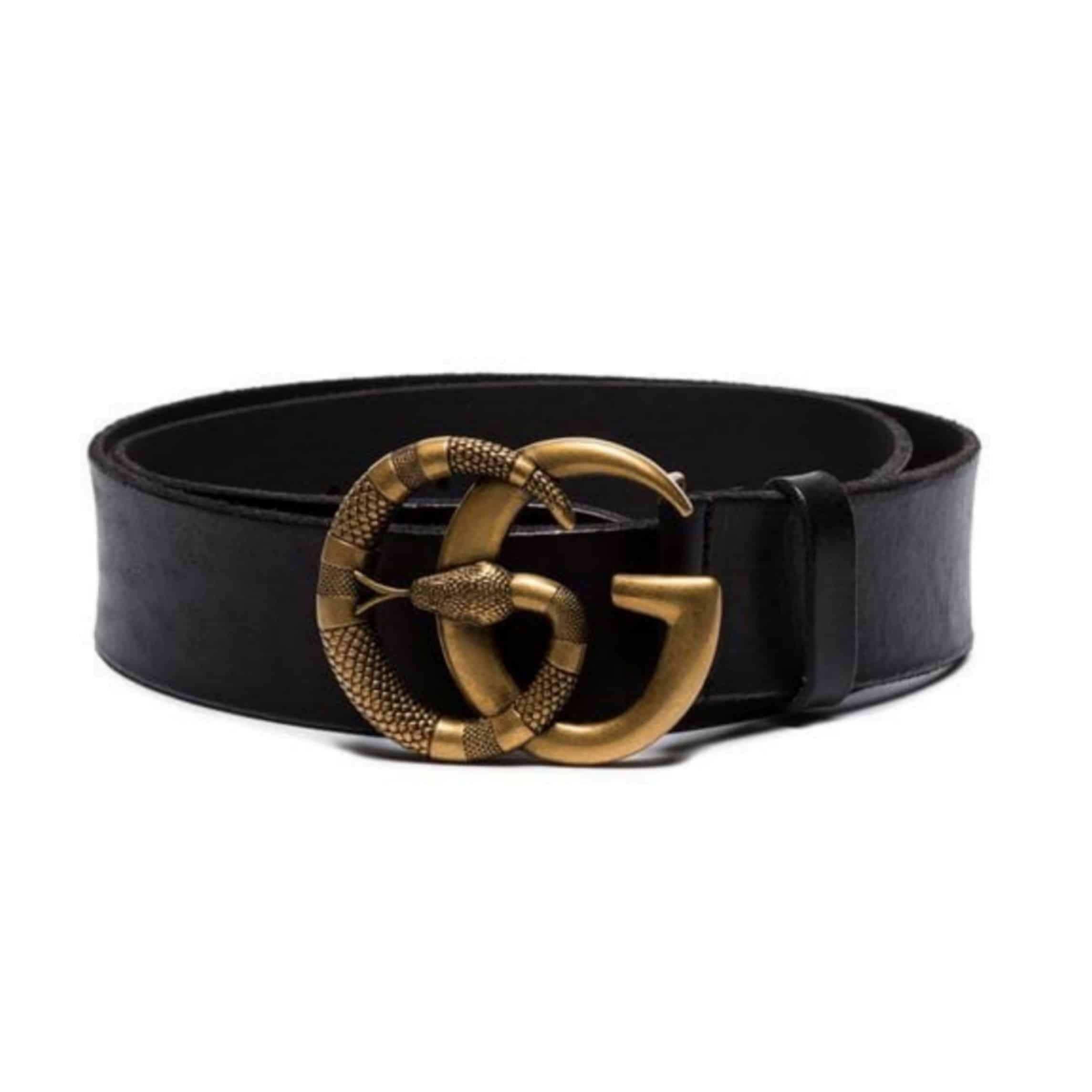 GUCCI DOUBLE G SNAKE BUCKLE BELT - B1