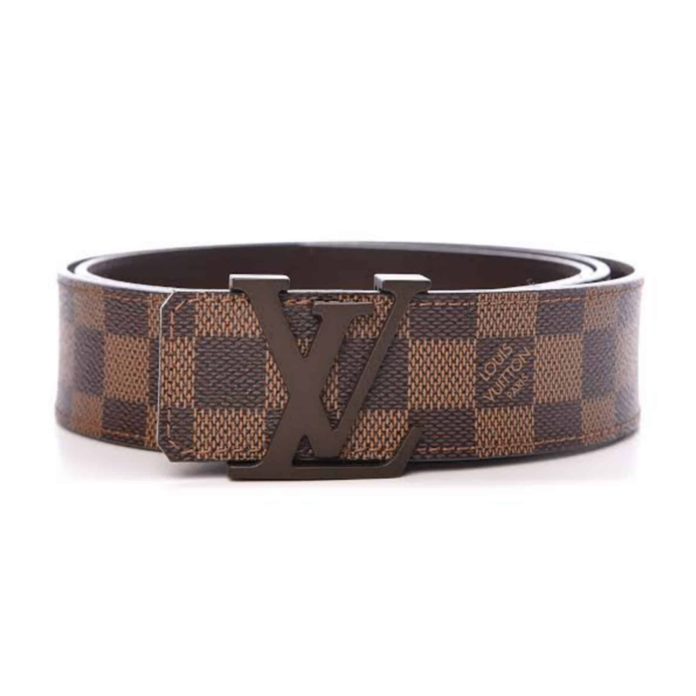 LOUIS VUITTON DAMIER EBENE LV INITIALES BELT