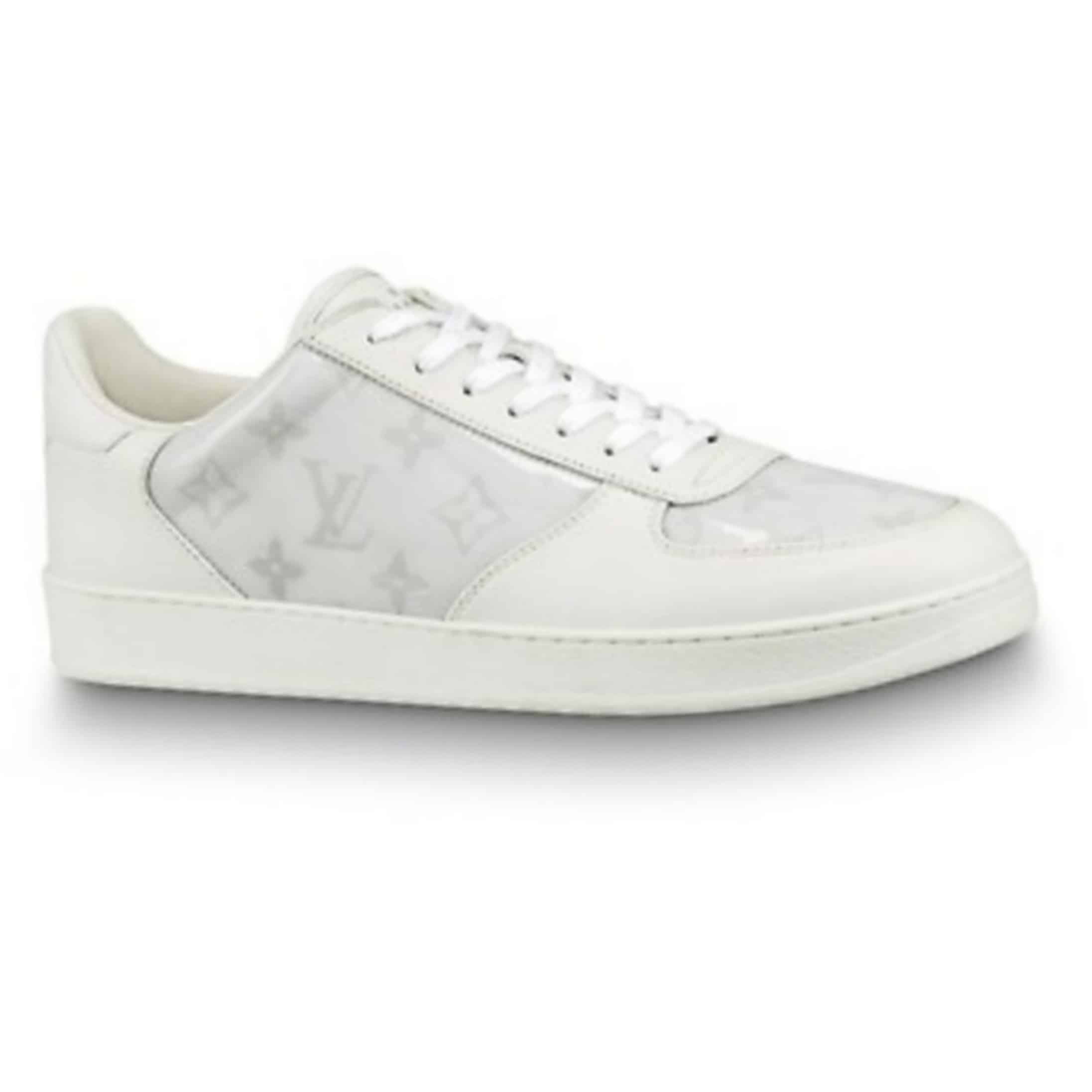 LOUIS VUITTON WHITE MONOGRAM TRANSPARENT RIVOLI SNEAKER
