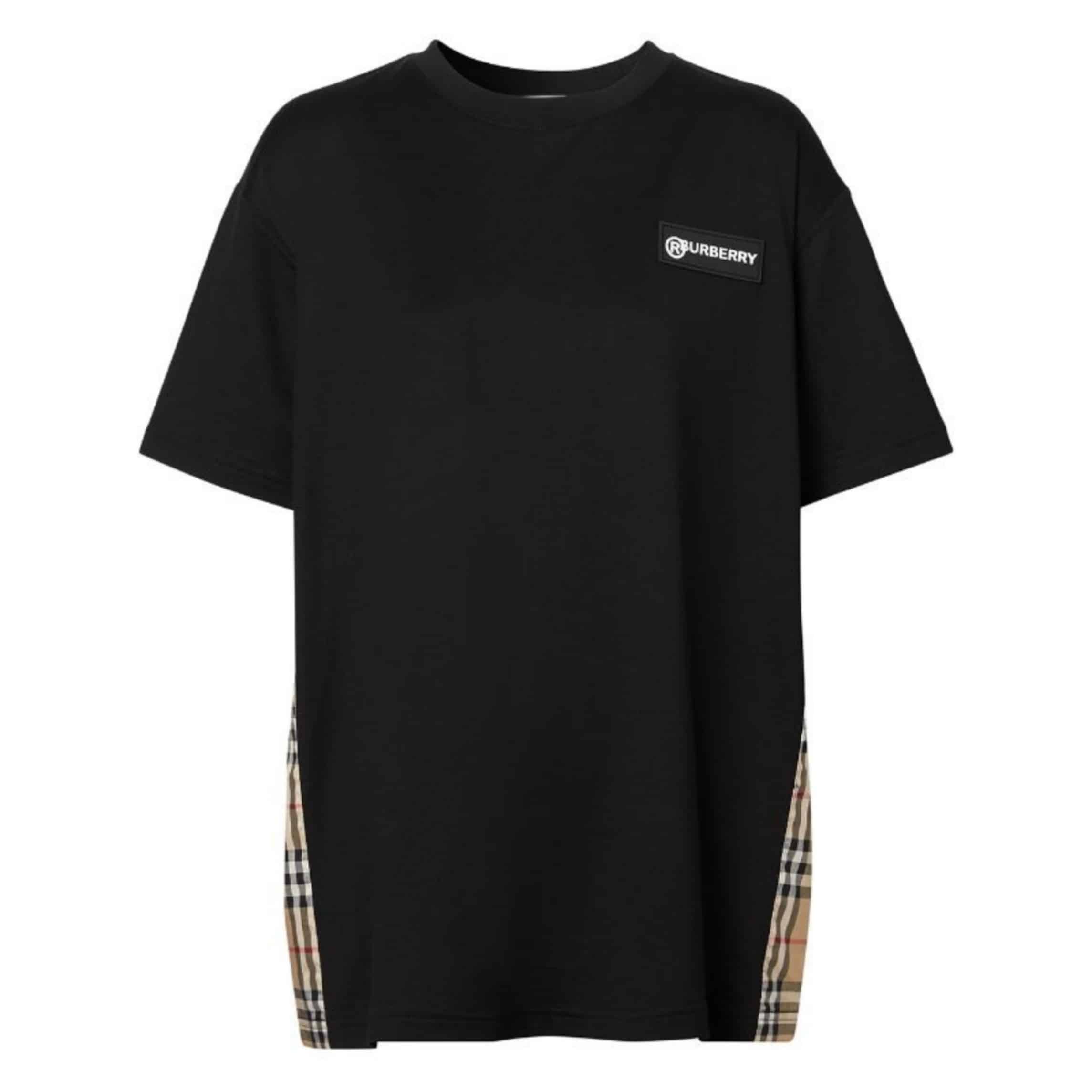 BURBERRY VINTAGE CHECK PANEL T-SHIRT - BBR62
