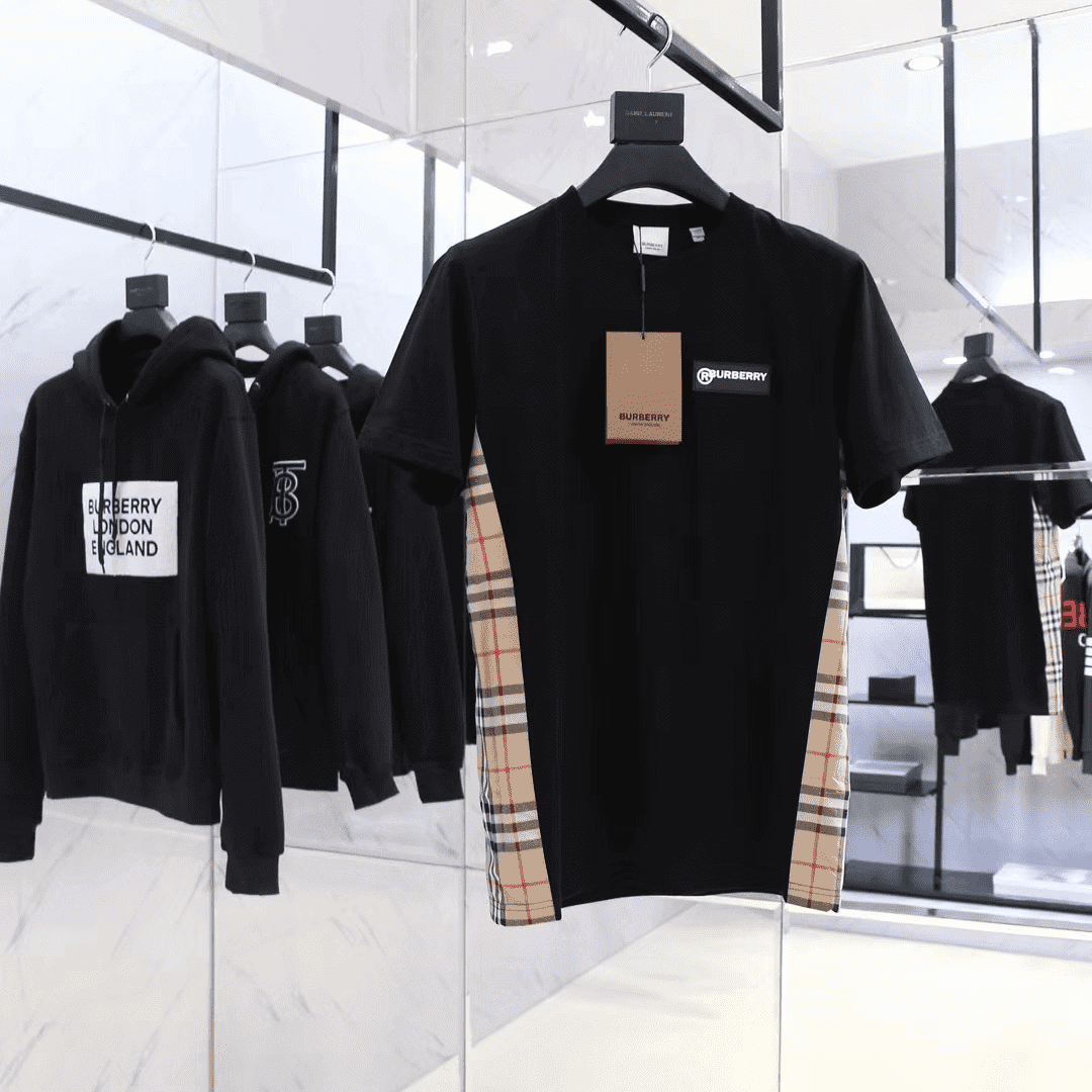 BURBERRY VINTAGE CHECK PANEL T-SHIRT - BBR62