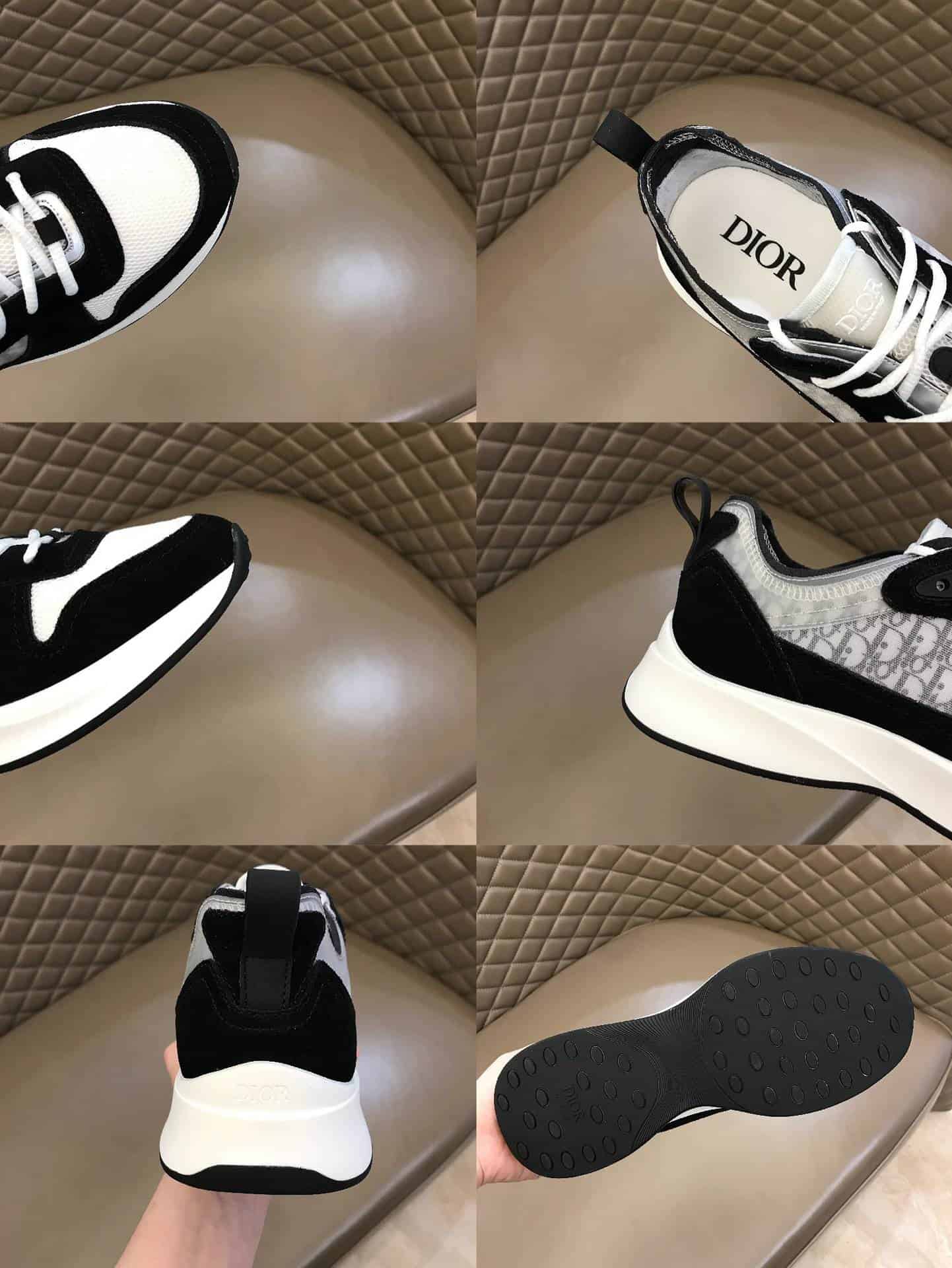 DIOR B25 OBLIQUE BLACK SUEDE RUNNER - CD37