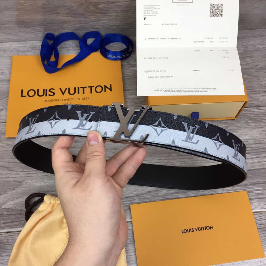 LOUIS VUITTON BELT INITIALES MONOGRAM E.CLIPSE SPLIT OUTDOOR BELT - B98