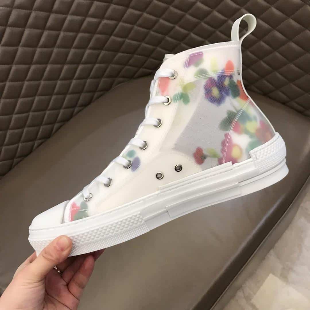 DIOR FLOWERS TECHNICAL CANVAS "B23" HIGH-TOP SNEAKER - CD12