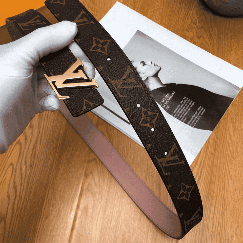 LOUIS VUITTON BELT LV INITIALES REVERSIBLE MONOGRAM ROSE POUDRE - B33