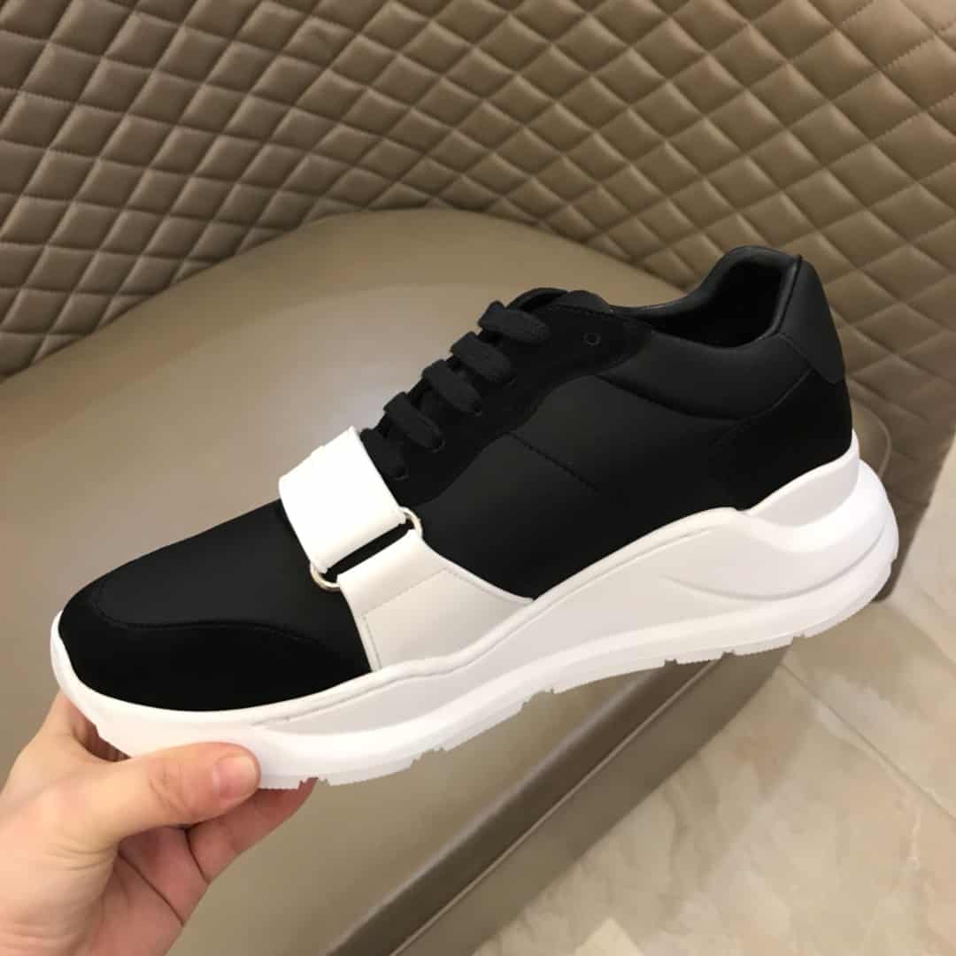 BURBERRY SUEDE AND NEOPRENE HIGH-TOP SNEAKERS - BBR20