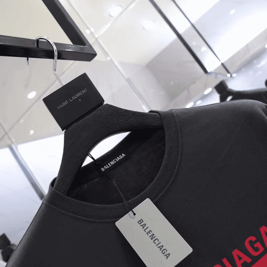 BALENCIAGA X-RATED BLACK COTTON-JERSEY T-SHIRT - BB39