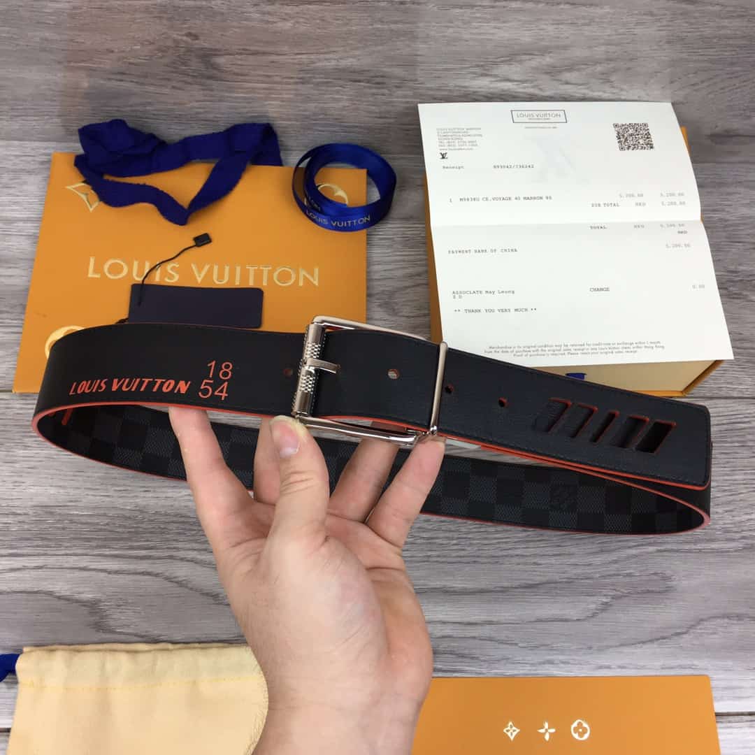 LOUIS VUITTON DA.MIER PRINT 40MM RE.VERSIBLE BELT - B136