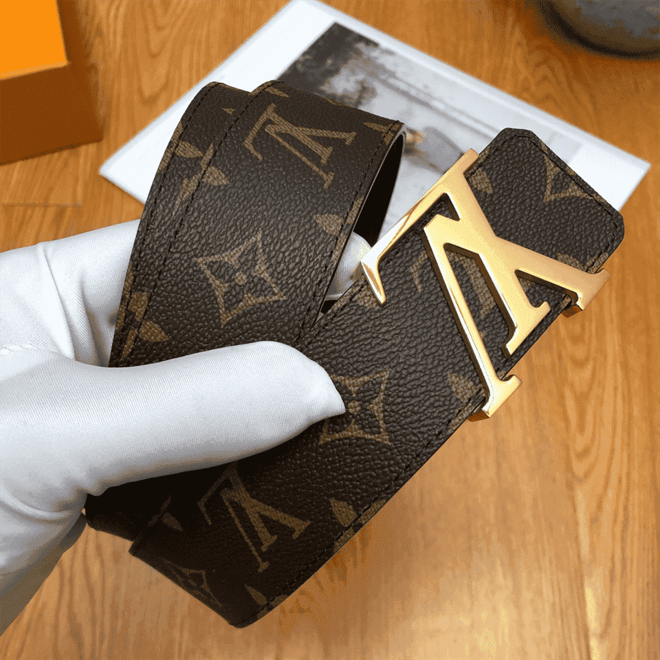LOUIS VUITTON BELT INITIALES REVERSIBLE MONOGRAM 1W NOIR BLACK/BROWN - B32