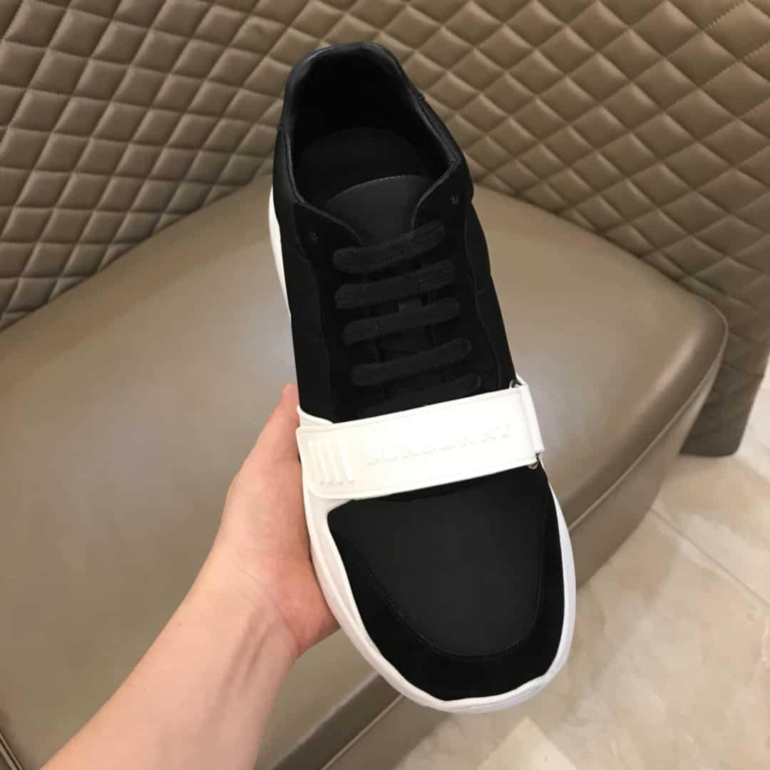 BURBERRY SUEDE AND NEOPRENE HIGH-TOP SNEAKERS - BBR20