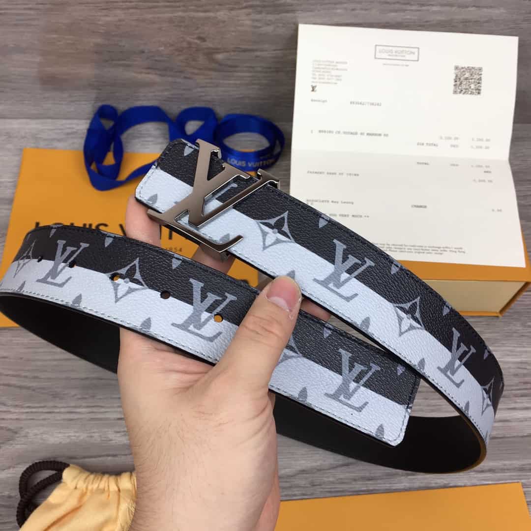 LOUIS VUITTON BELT INITIALES MONOGRAM E.CLIPSE SPLIT OUTDOOR BELT - B98