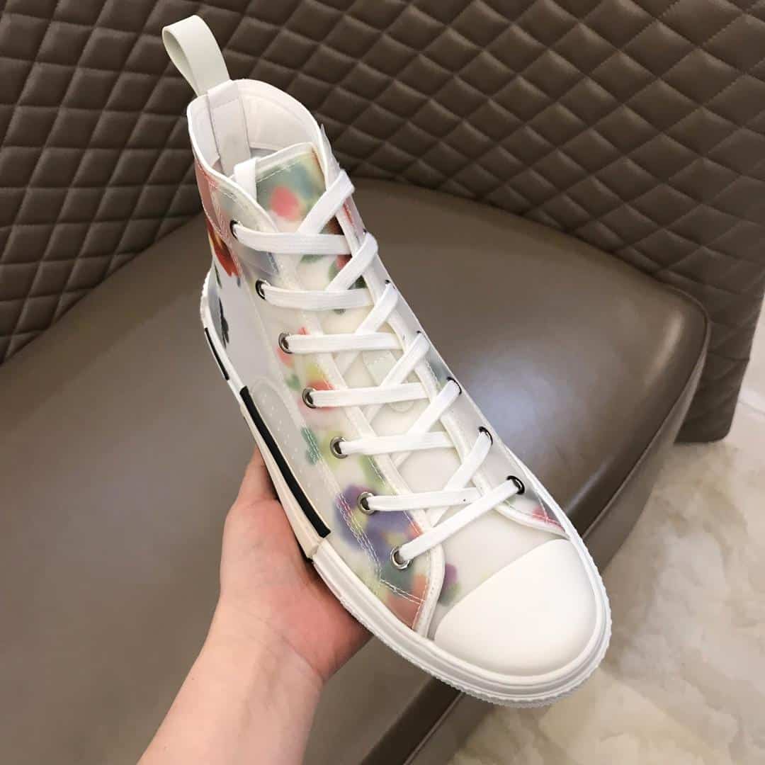 DIOR FLOWERS TECHNICAL CANVAS "B23" HIGH-TOP SNEAKER - CD12
