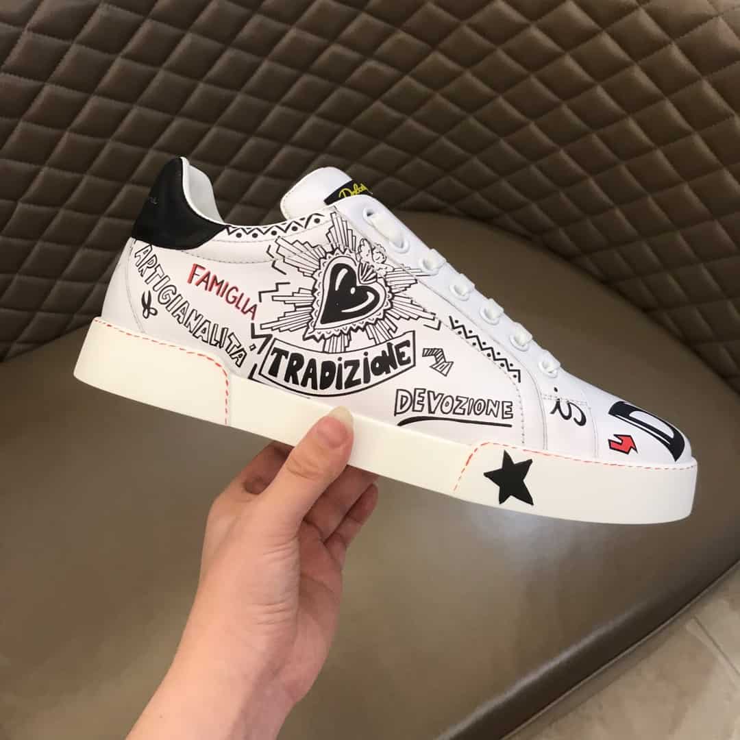 DOLCE & GABBANA CALFSKIN NAPPA PORTOFINO SNEAKERS