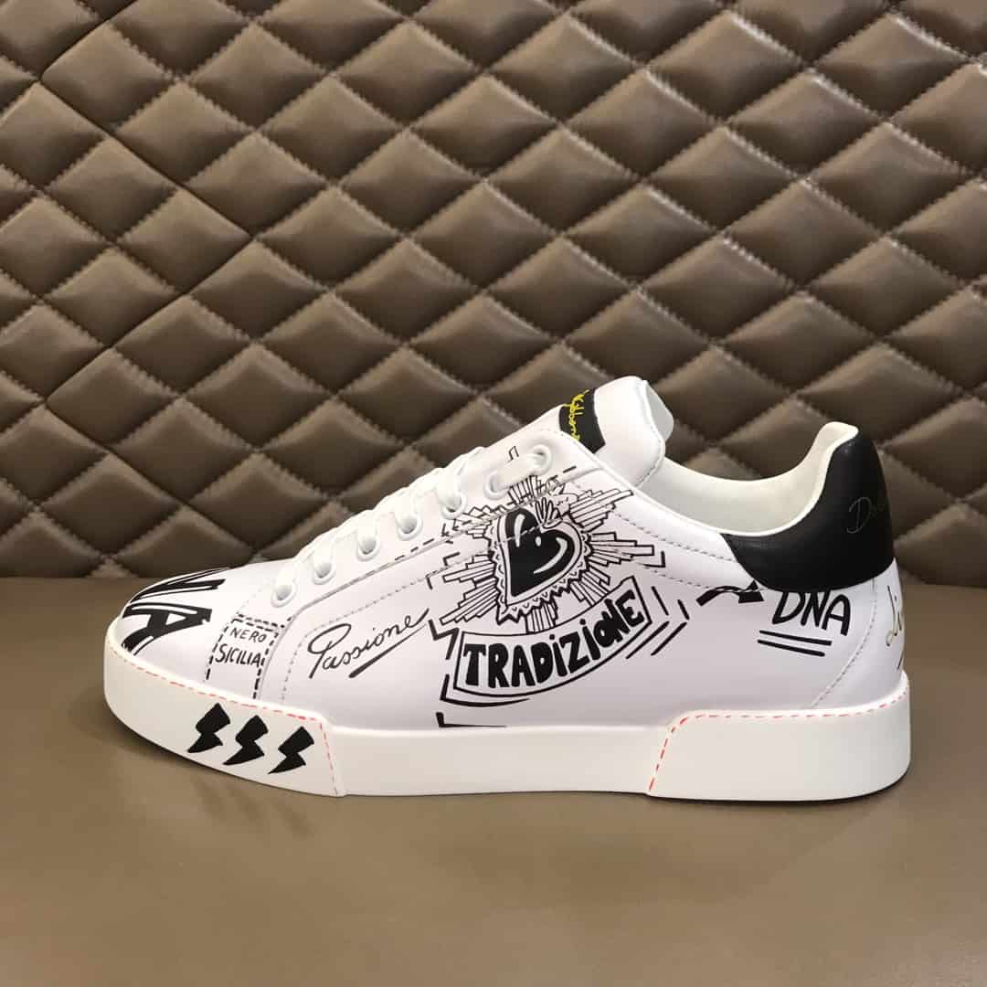 DOLCE & GABBANA CALFSKIN NAPPA PORTOFINO SNEAKERS