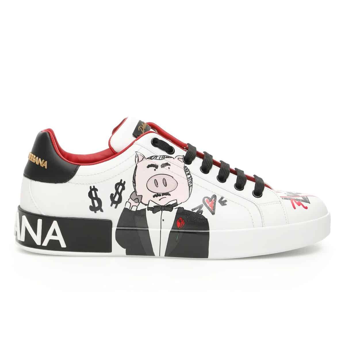DOLCE & GABBANA PORTOFINO PADRINO PIG SNEAKERS - DG27